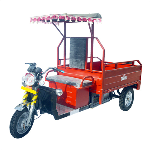 Red Electric Loader Rickshaw
