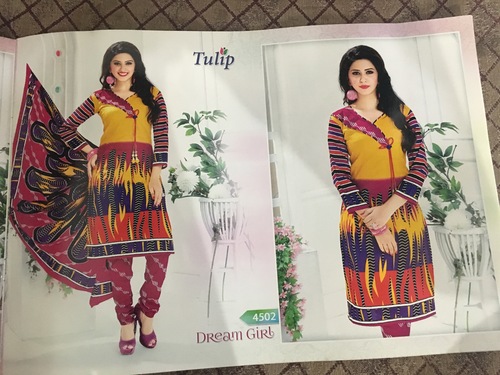 Designer Salwar Kameez - Cotton, Customized Size, Multi Color | Anti-Wrinkle, Waterproof, No Fade, Non-Toxic, Washable