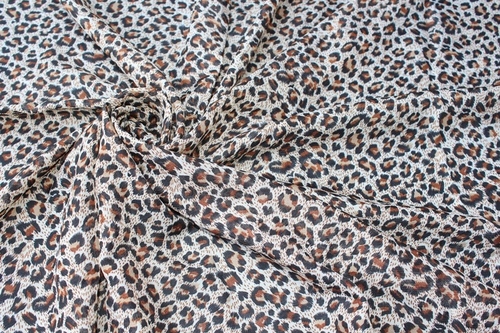 Tiger Print Chiffon Fabric