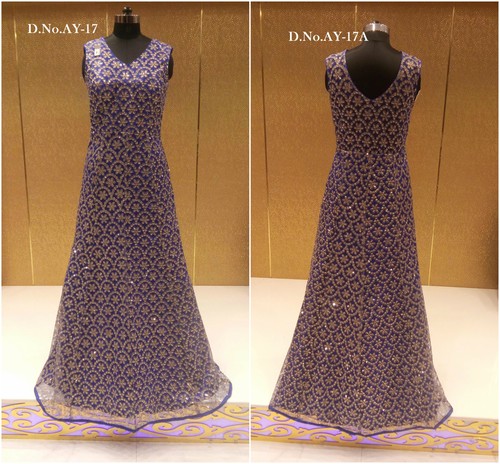 Blue Shop Designer Fancy Gown Online