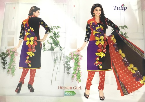 Multi Color Cotton Dress Material