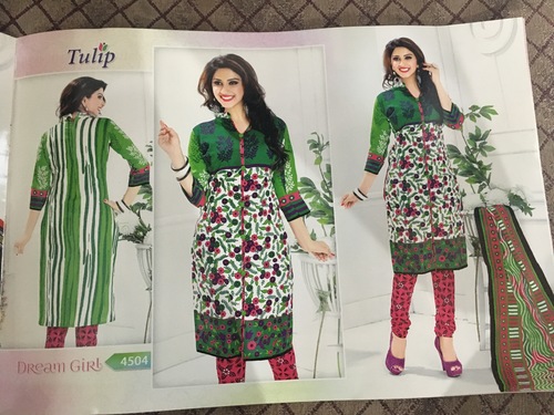 Unstitched Dress Material - Cotton, Customized Size, Multi Color | Anti Wrinkle, Washable, Water Proof, Non Toxic, Printed Fabric