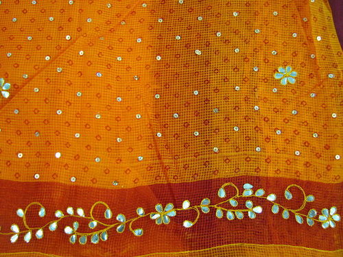 Kota Doria With Gota Patti Work