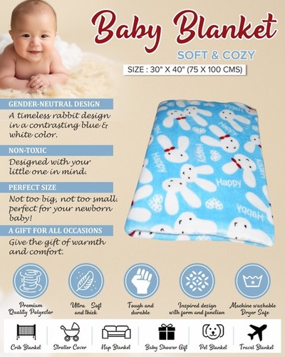 Unisex Baby Plush Blanket