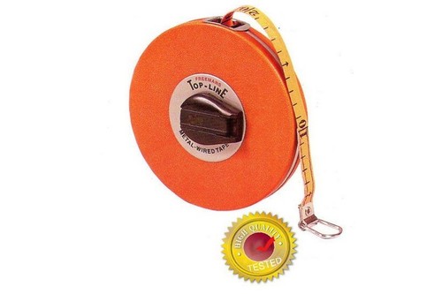 Measuring Tape - 16mm Woven Metal Wired | Heavy Duty ABS Case, Moisture-Resistant, 50m Measuring Range, Enhanced Strength with Copper Wires