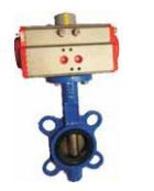 Actuator With Butterfly Valve With CI Disc