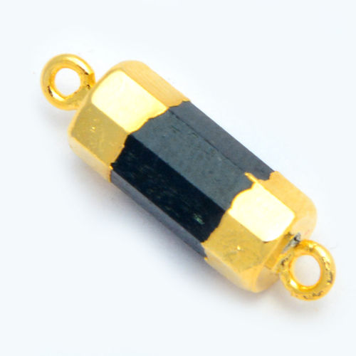 Pendants Black Onyx Tube Connector