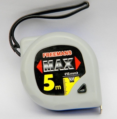Pocket Steel Measuring Tape - Unbreakable ABS Case, 5 m Measuring Range, 13 mm Width | Press & Release Side Lock Mechanism