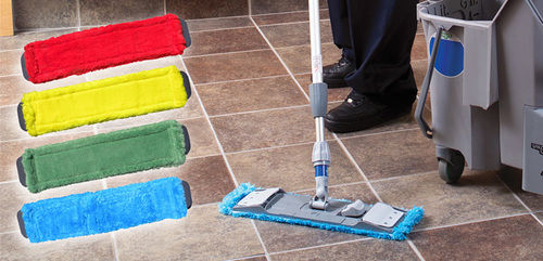 Colour Coded Microfiber Dry Mop Set