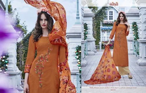 Dark Orange Salwar Kameez Suits