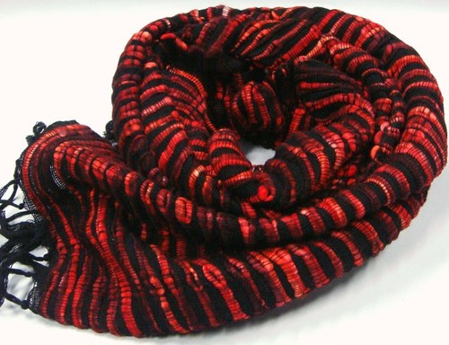 Ladies Stole - 100% Viscose, 50x180cm, Red | Soft Fabric, Lightweight, Fringed, Versatile Accessory