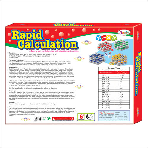 Rapid Calculation Back Age Group: 2 To 10 Years