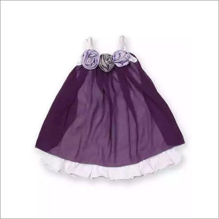 purple colour baby frock