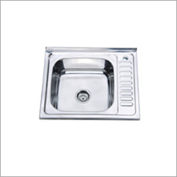 single bowl topmount stainless steel kitchen sink with drainer