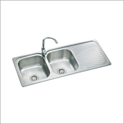 Double Bowl Kitchen Sink with Drain Board