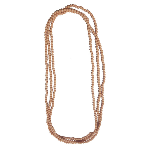 Pink Wooden Beaded Handmade Long Necklace