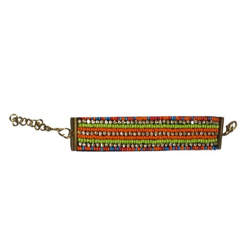 Orange Glass Seeds Beaded Bracelets