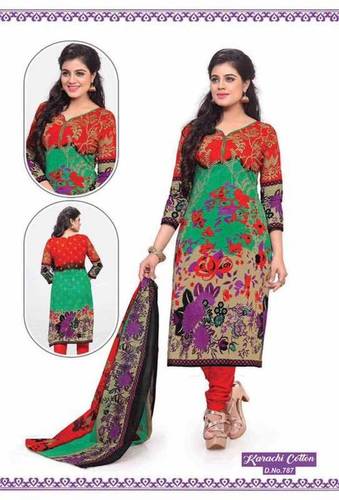 Multi Color Latest Cotton Karachi Long Dress