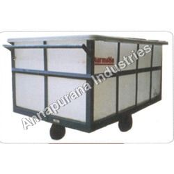 Steel Plastic Box Trolley With Container