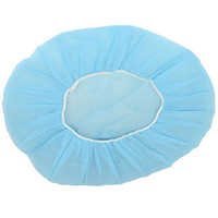 Bouffant Cap - Non-woven Fabric, One Size Fits Most, Blue Color - 100 Per Pack, Elastic Band Design, Bulk Packaging