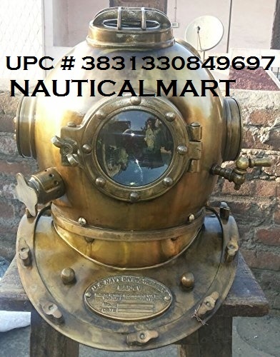 Nauticalmart Scuba Diving Diver Helmet in Antique Finish- Free 12" Anchor