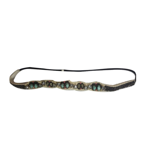 Black Color Glass Beaded Hairband