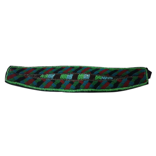 Green Glass Beaded Hand Embroidery Hairband