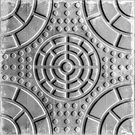 Full Circle Chequered Tile ( Color Grey)