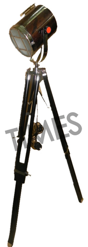 Antique Nautical Spot Lamp With Tripod