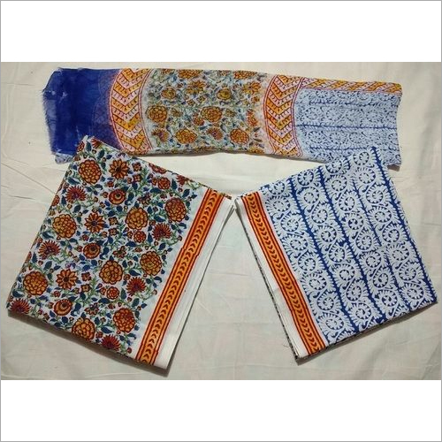 Cotton Salwar Suit - Block Printed Design Casual Wear with Cotton Dupatta