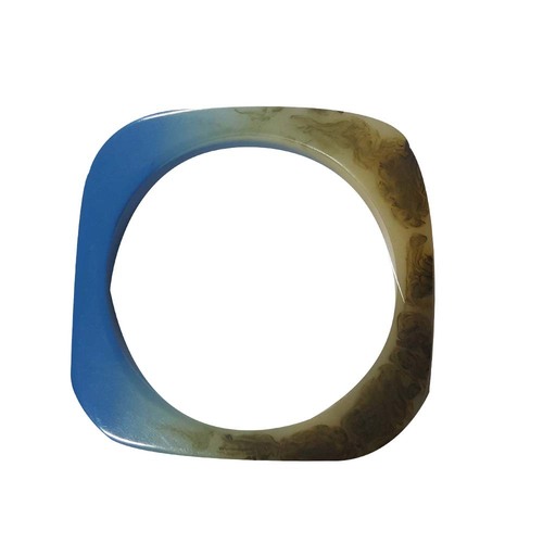 Blue Designer Glass Bangle