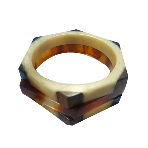 Brown Glass Bangles Set