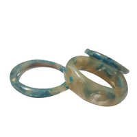 Light Blue Glass Bangles Set Of 3 Pcs