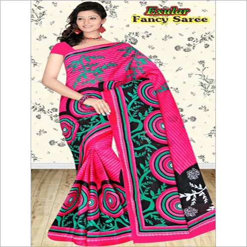 Pink Cotton Saree