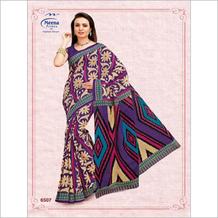 Blue Printed Sarees