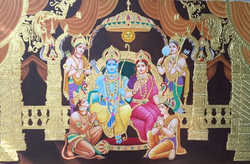 Any Color As Per Choice Ram Darbar Tanjore Painting