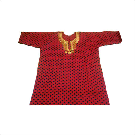 Maroon Embroidery Nighty