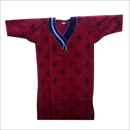 Maroon Cotton Nighty