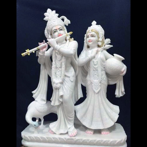 White Marble Radha Krishana Statue By JAIPUR MARBLE MOORTI
