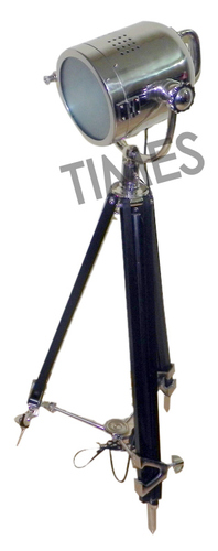 Antique Nautical Spot Lamp With Tripod