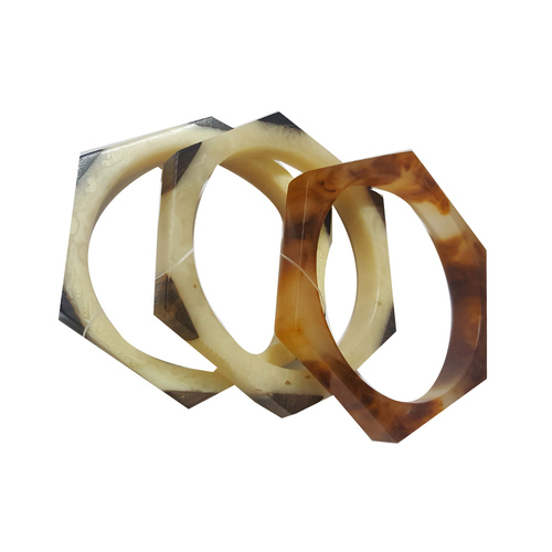 Brown Color Glass Bangle Set