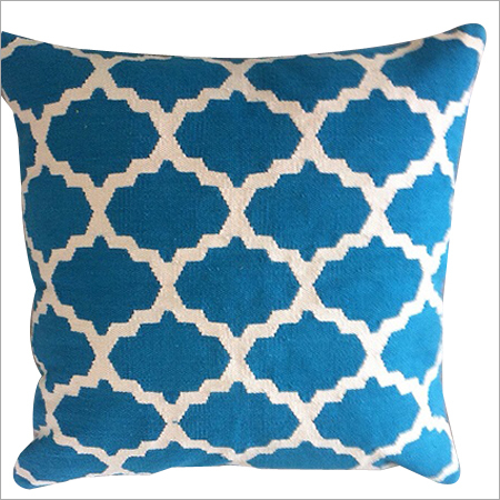 Cotton Cushions - 45x45 cm, Blue Stripe Pattern | Soft, Fluffy, Fade-Proof, Easy to Wash, Ideal for Home and Garden Decor
