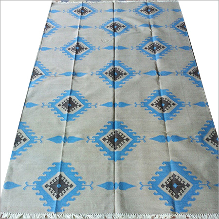 Grey And Blue Cotton Rugs Carpet