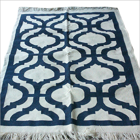 White And Blue Cotton Rugs Carpet