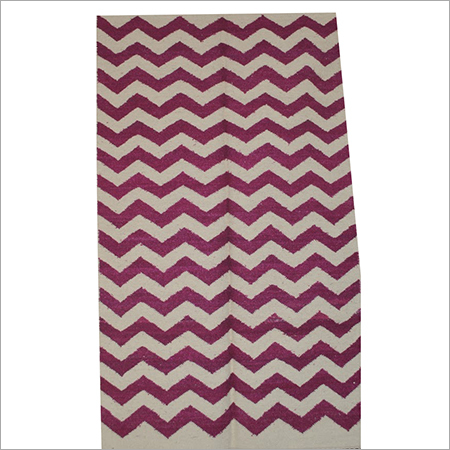Dark Pink And Cream Printed Rugs