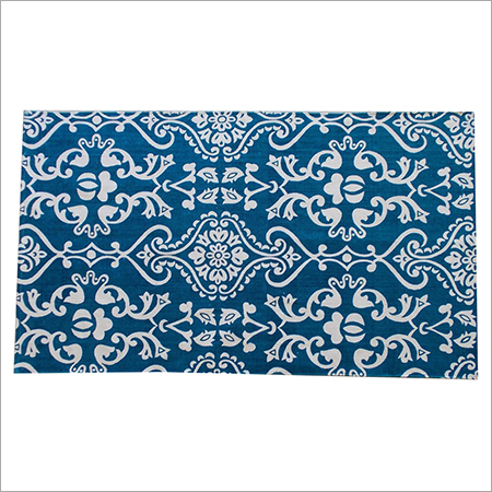 Blue And White Printed Rugs