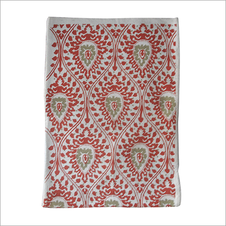 White And Red Cotton Print