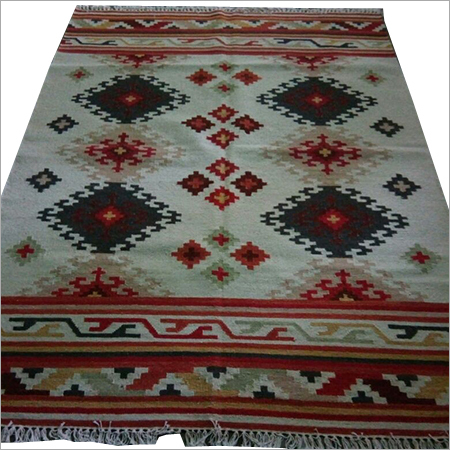 Wool Rugs - Rectangular Shape 3mm Thickness | Multi-Color Anti-Slip Hand Washable Attractive Design for Home and Commercial Use