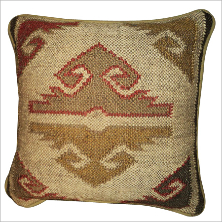 Decorative Jute Cushions - 45x45 cm, Brown Color | Light Weight, Knitted, Fluffy Cotton Fill, Attractive Shapes