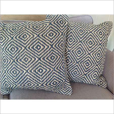 White And Black Jute Cushions Covers